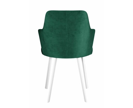 Стул DikLine 245 поворотный, К13 изумруд, ножки белые, изображение 5 | Интернет магазин мебели и декора LifeDekor