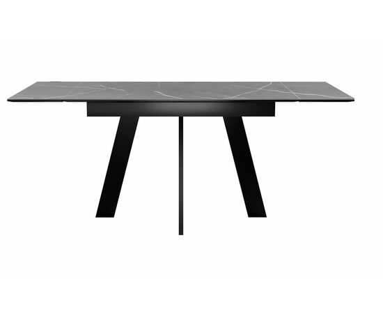 Стол DikLine SKM120 Керамика серый мрамор/подстолье черное/опоры черные (2 уп.), изображение 2 | Интернет магазин мебели и декора LifeDekor