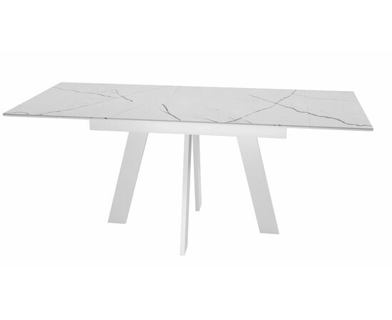 Стол DikLine SKM120 Керамика Белый мрамор/подстолье белое/опоры белые (2 уп.), изображение 6 | Интернет магазин мебели и декора LifeDekor