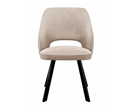 Стул DikLine 274 поворотный Z128 бежевый, ножки черные, изображение 3 | Интернет магазин мебели и декора LifeDekor