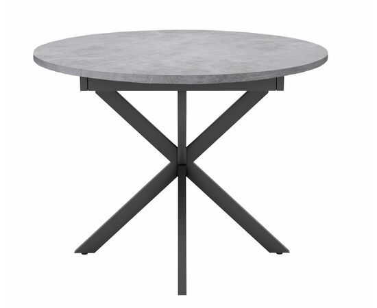 Стол Dikline RDB100X Бетон (ЛДСП EGGER)/Опоры XR черные, изображение 2 | Интернет магазин мебели и декора LifeDekor