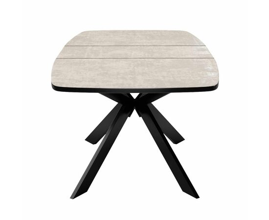 Стол DikLine B140 хромикс белый/ опоры черные, изображение 2 | Интернет магазин мебели и декора LifeDekor