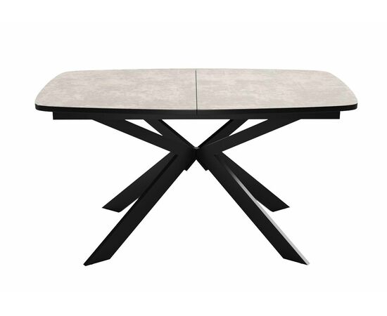 Стол DikLine B140 хромикс белый/ опоры черные, изображение 3 | Интернет магазин мебели и декора LifeDekor