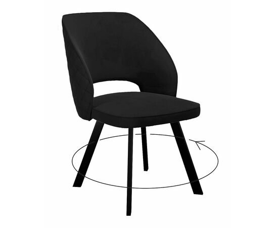 Стул DikLine 274 поворотный К21 черный, ножки черные | Интернет магазин мебели и декора LifeDekor