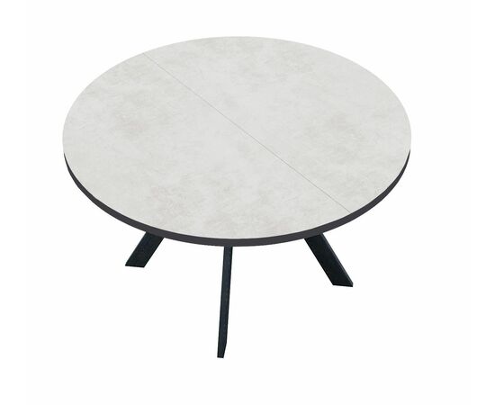 Стол DikLine RD120 хромикс белый/ опоры черные, изображение 3 | Интернет магазин мебели и декора LifeDekor