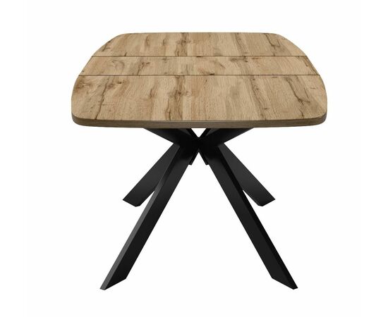 Стол DikLine B140 Дуб Галифакс (ЛДСП EGGER)/опоры черные, изображение 6 | Интернет магазин мебели и декора LifeDekor