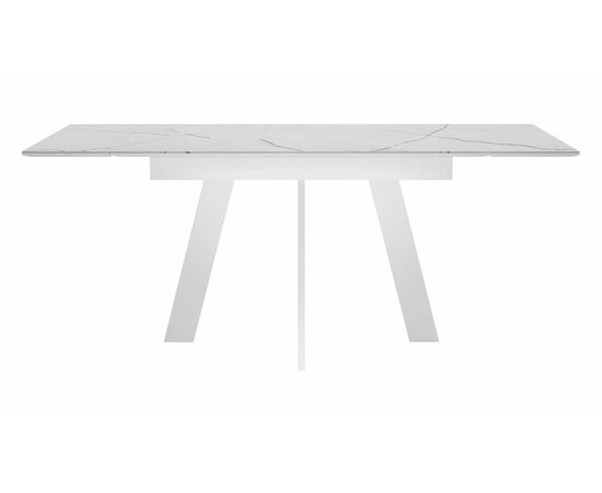 Стол DikLine SKM120 Керамика Белый мрамор/подстолье белое/опоры белые (2 уп.), изображение 3 | Интернет магазин мебели и декора LifeDekor