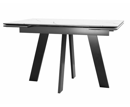 Стол DikLine SKM120 Керамика Белый мрамор/подстолье черное/опоры черные (2 уп.), изображение 6 | Интернет магазин мебели и декора LifeDekor