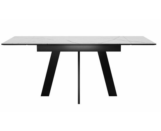 Стол DikLine SKM120 Керамика Белый мрамор/подстолье черное/опоры черные (2 уп.), изображение 3 | Интернет магазин мебели и декора LifeDekor
