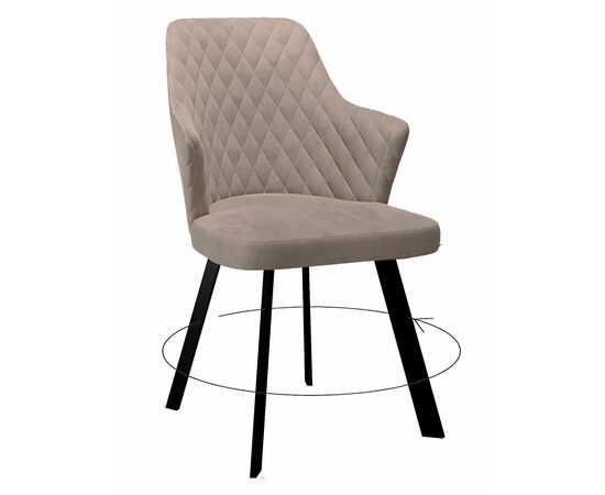 Стул DikLine 245 поворотный, К4 капучино, ножки черные | Интернет магазин мебели и декора LifeDekor