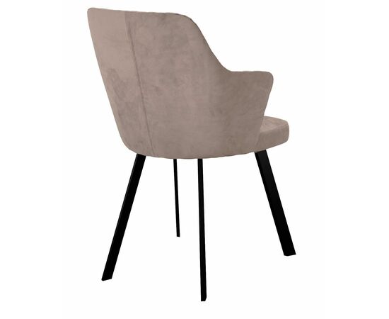 Стул DikLine 245 поворотный, К4 капучино, ножки черные, изображение 3 | Интернет магазин мебели и декора LifeDekor