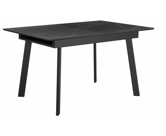 Стол DikLine SFH125 стекло Оптивайт Черный мрамор/подстолье черное (2 уп.) | Интернет магазин мебели и декора LifeDekor