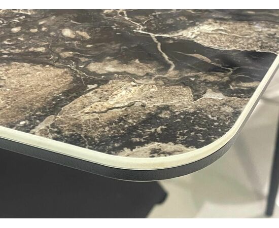 Стол DikLine SKY220 Керамика Amadeus/подстолье черное/опоры черные (2 уп.), изображение 2 | Интернет магазин мебели и декора LifeDekor