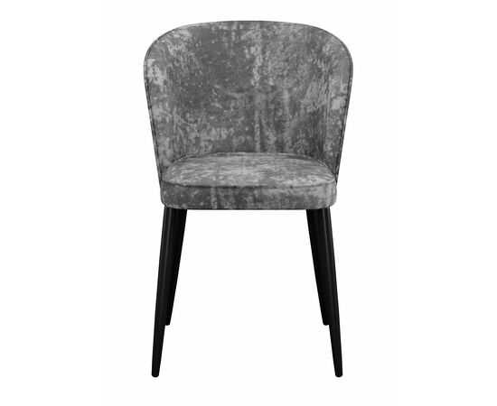 Стул DikLine 347 микровелюр M13 светло-серый, ножки черные, изображение 2 | Интернет магазин мебели и декора LifeDekor