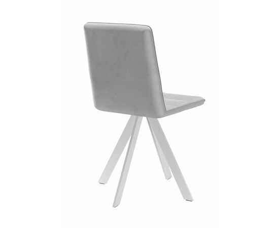 Стул DikLine 230 поворотный B22 GREY, ножки белые, изображение 3 | Интернет магазин мебели и декора LifeDekor