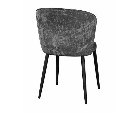 Стул DikLine 347 микровелюр M14 серый, ножки черные, изображение 4 | Интернет магазин мебели и декора LifeDekor