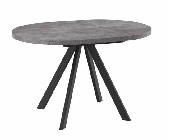 Стол круглый раздвижной Trio (RONDO)-90 (ДЫМЧАТАЯ КЕРАМИКА/ЧЕРНЫЙ) 90/125, изображение 2 | Интернет магазин мебели и декора LifeDekor