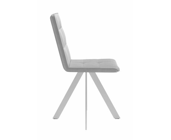 Стул DikLine 230 поворотный B22 GREY, ножки белые, изображение 4 | Интернет магазин мебели и декора LifeDekor