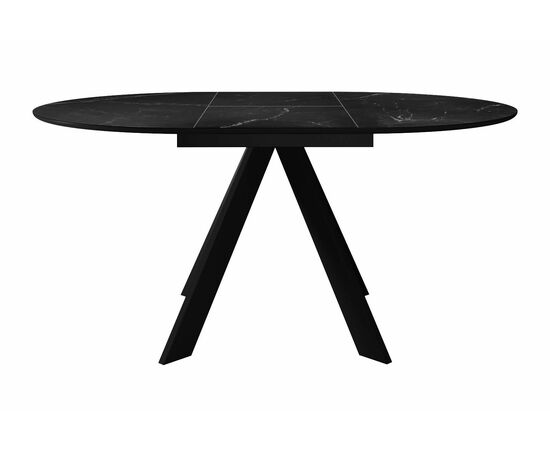 Стол DikLine SKC100 d1000 Керамика Черный мрамор/подстолье черное/опоры черные, изображение 2 | Интернет магазин мебели и декора LifeDekor