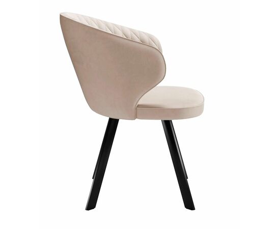 Стул DikLine 249 поворотный, B03 BEIGE, ножки черные, изображение 4 | Интернет магазин мебели и декора LifeDekor