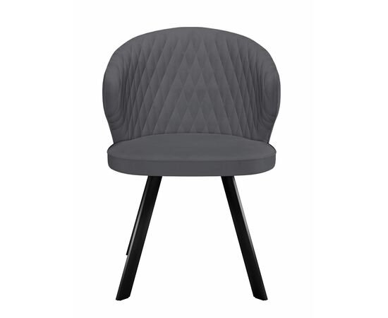 Стул DikLine 249 поворотный, B28 ANTRACITE, ножки черные, изображение 2 | Интернет магазин мебели и декора LifeDekor