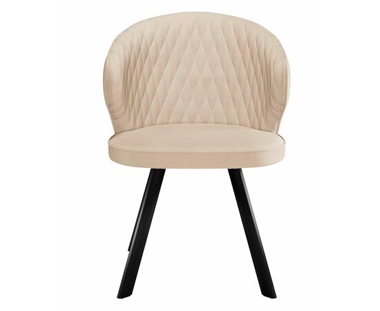 Стул DikLine 249 поворотный, B03 BEIGE, ножки черные, изображение 2 | Интернет магазин мебели и декора LifeDekor
