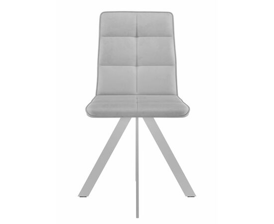 Стул DikLine 230 поворотный B22 GREY, ножки белые, изображение 2 | Интернет магазин мебели и декора LifeDekor