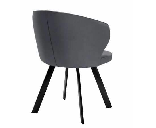 Стул DikLine 249 поворотный, B28 ANTRACITE, ножки черные, изображение 3 | Интернет магазин мебели и декора LifeDekor