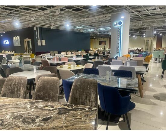 Стол DikLine SKY220 Керамика Amadeus/подстолье черное/опоры черные (2 уп.), изображение 7 | Интернет магазин мебели и декора LifeDekor