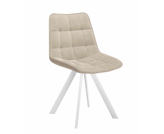 Стул DikLine 229 поворотный, B03 BEIGE, ножки белые | Интернет магазин мебели и декора LifeDekor