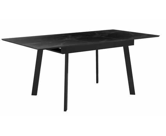 Стол DikLine SFH125 стекло Оптивайт Черный мрамор/подстолье черное (2 уп.), изображение 3 | Интернет магазин мебели и декора LifeDekor