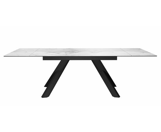 Стол DikLine KX160 мрамор белый /опоры черные, изображение 2 | Интернет магазин мебели и декора LifeDekor