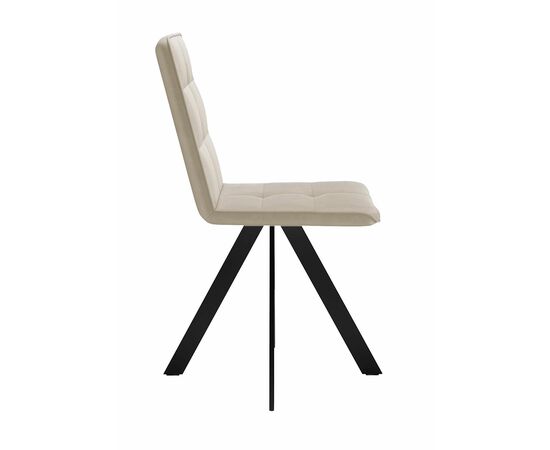 Стул DikLine 230 поворотный B03 BEIGE, ножки черные, изображение 4 | Интернет магазин мебели и декора LifeDekor