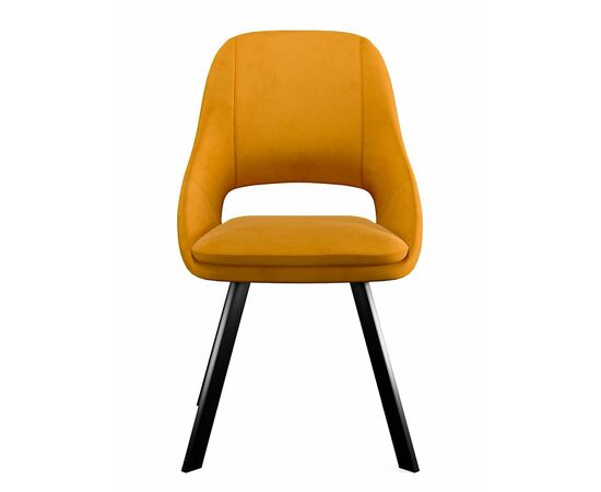 Стул DikLine 247 поворотный, Z280 апельсин, ножки черные, изображение 3 | Интернет магазин мебели и декора LifeDekor