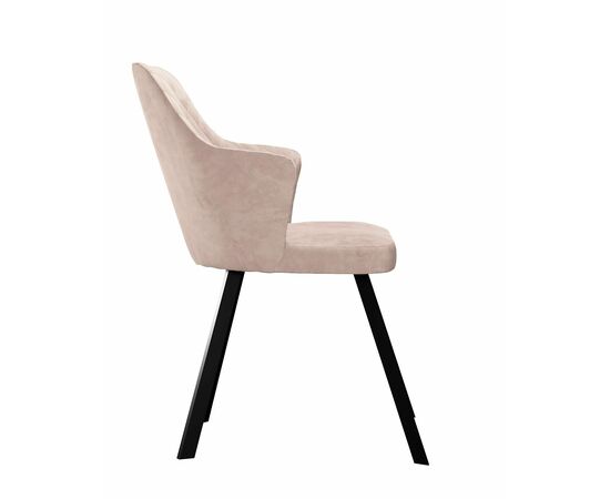 Стул DikLine 245 поворотный, C103 крем, ножки черные, изображение 4 | Интернет магазин мебели и декора LifeDekor