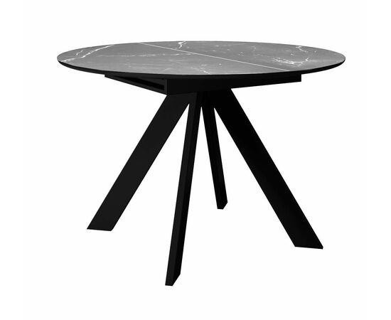 Стол DikLine SKC100 d1000 Керамика Серый мрамор/подстолье черное/опоры черные | Интернет магазин мебели и декора LifeDekor