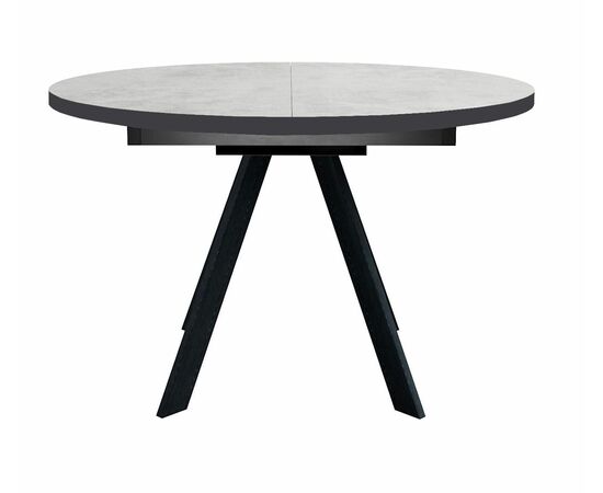 Стол DikLine RD100 Хромикс белый/опоры черные, изображение 3 | Интернет магазин мебели и декора LifeDekor