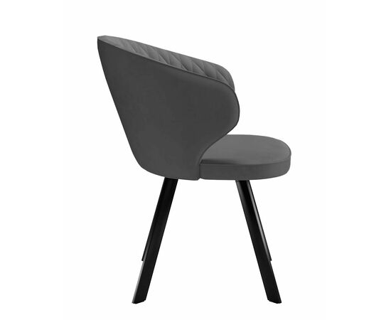 Стул DikLine 249 поворотный, B28 ANTRACITE, ножки черные, изображение 4 | Интернет магазин мебели и декора LifeDekor