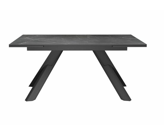 Стол DikLine KX160 мрамор черный Марквин/опоры черные, изображение 2 | Интернет магазин мебели и декора LifeDekor