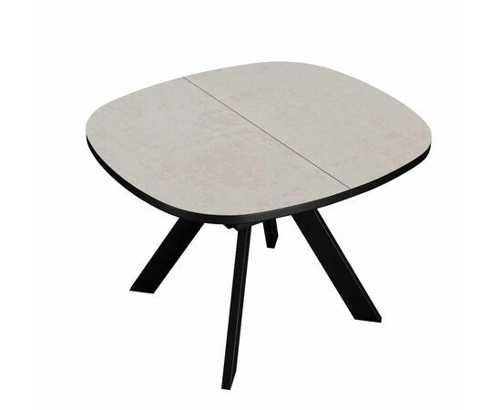 Стол DikLine B110 Хромикс белый/опоры черные, изображение 4 | Интернет магазин мебели и декора LifeDekor