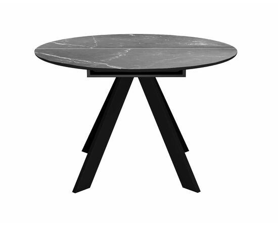 Стол DikLine SKC100 d1000 Керамика Серый мрамор/подстолье черное/опоры черные, изображение 7 | Интернет магазин мебели и декора LifeDekor