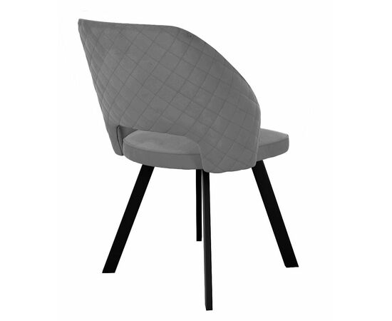 Стул DikLine 274 поворотный Z28 серый, ножки черные, изображение 2 | Интернет магазин мебели и декора LifeDekor