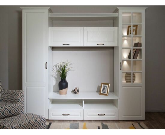 Гостиная «Лацио», Белый/Белое дерево, изображение 2 | Интернет магазин мебели и декора LifeDekor