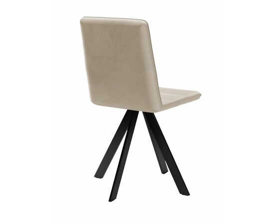 Стул DikLine 230 поворотный B03 BEIGE, ножки черные, изображение 3 | Интернет магазин мебели и декора LifeDekor