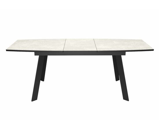 Стол DikLine XL160 хромикс белый/черный / опоры черные, изображение 2 | Интернет магазин мебели и декора LifeDekor