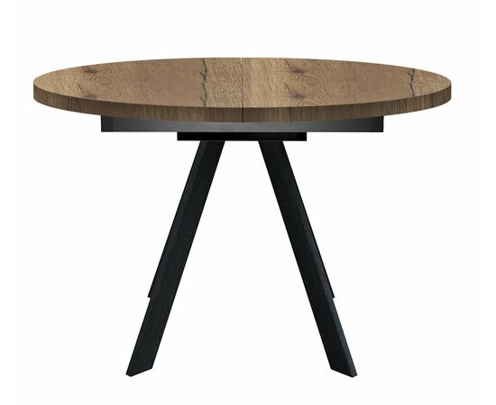 Стол DikLine RD100 Дуб Галифакс/опоры черные, изображение 3 | Интернет магазин мебели и декора LifeDekor