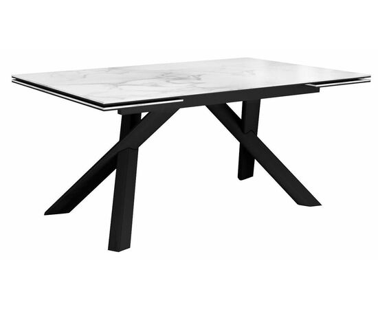 Стол DikLine KX160 мрамор белый /опоры черные | Интернет магазин мебели и декора LifeDekor