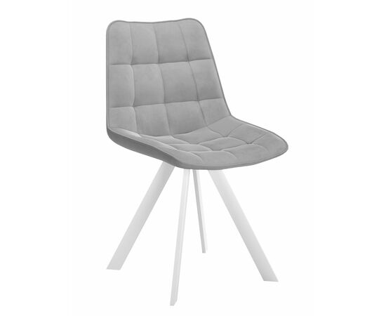 Стул DikLine 229 поворотный, B22 GREY, ножки белые | Интернет магазин мебели и декора LifeDekor