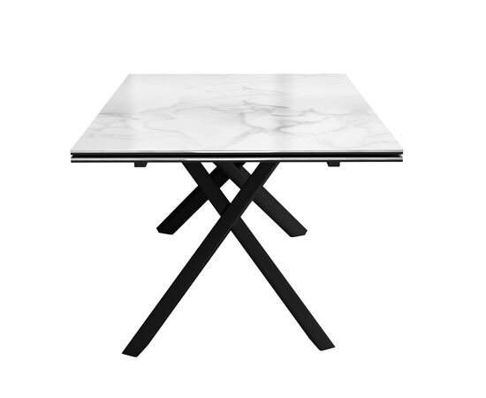 Стол DikLine KX160 мрамор белый /опоры черные, изображение 4 | Интернет магазин мебели и декора LifeDekor