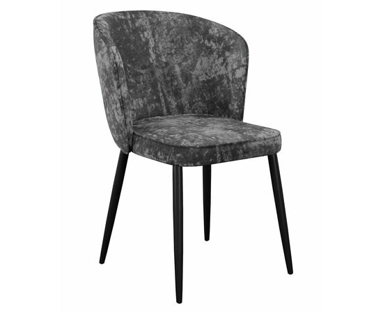 Стул DikLine 347 микровелюр M14 серый, ножки черные | Интернет магазин мебели и декора LifeDekor